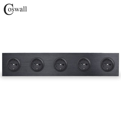 Black Aluminum Wall Socket