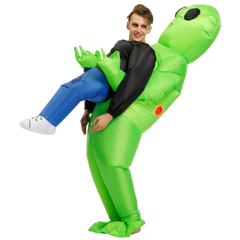 Halloween Costume Green Alien