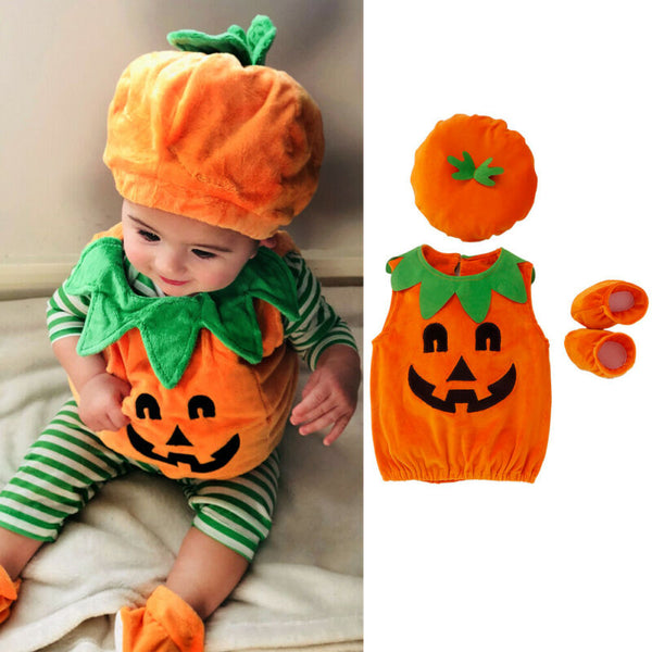 Halloween Baby Pumpkin Suit 3 Pcs