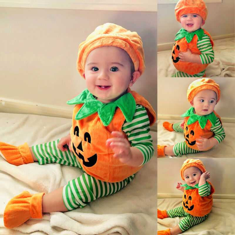 Halloween Baby Pumpkin Suit 3 Pcs