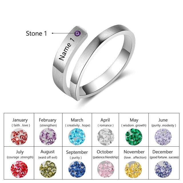 Personalised Couples Name Ring