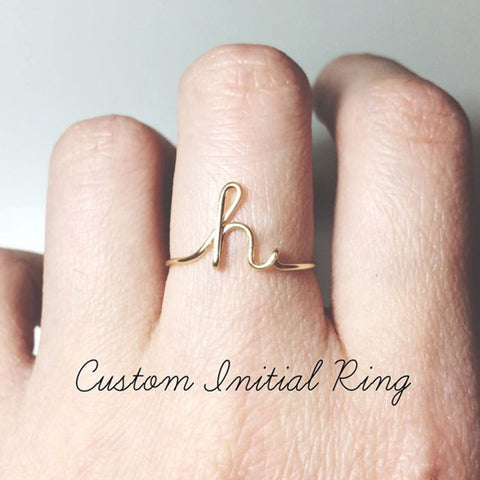 Customized Letter Ring