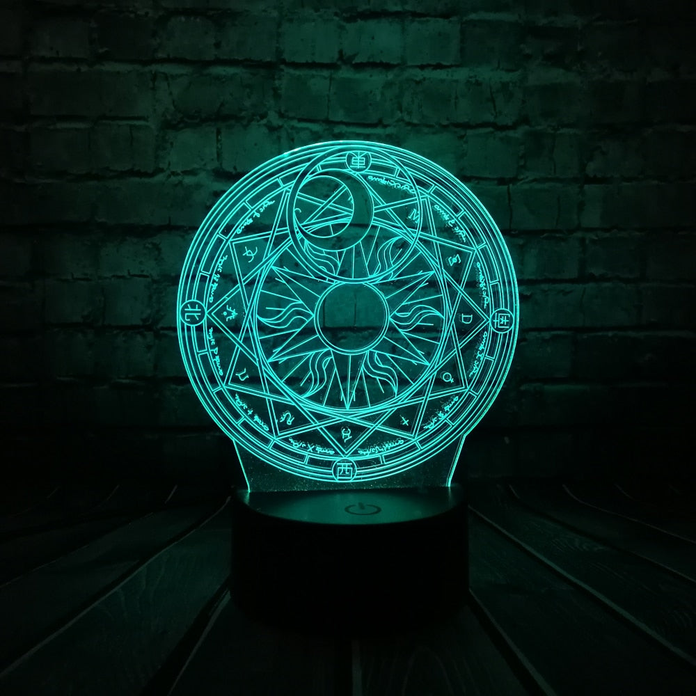 Sakura Magic Circle 3D Lamp