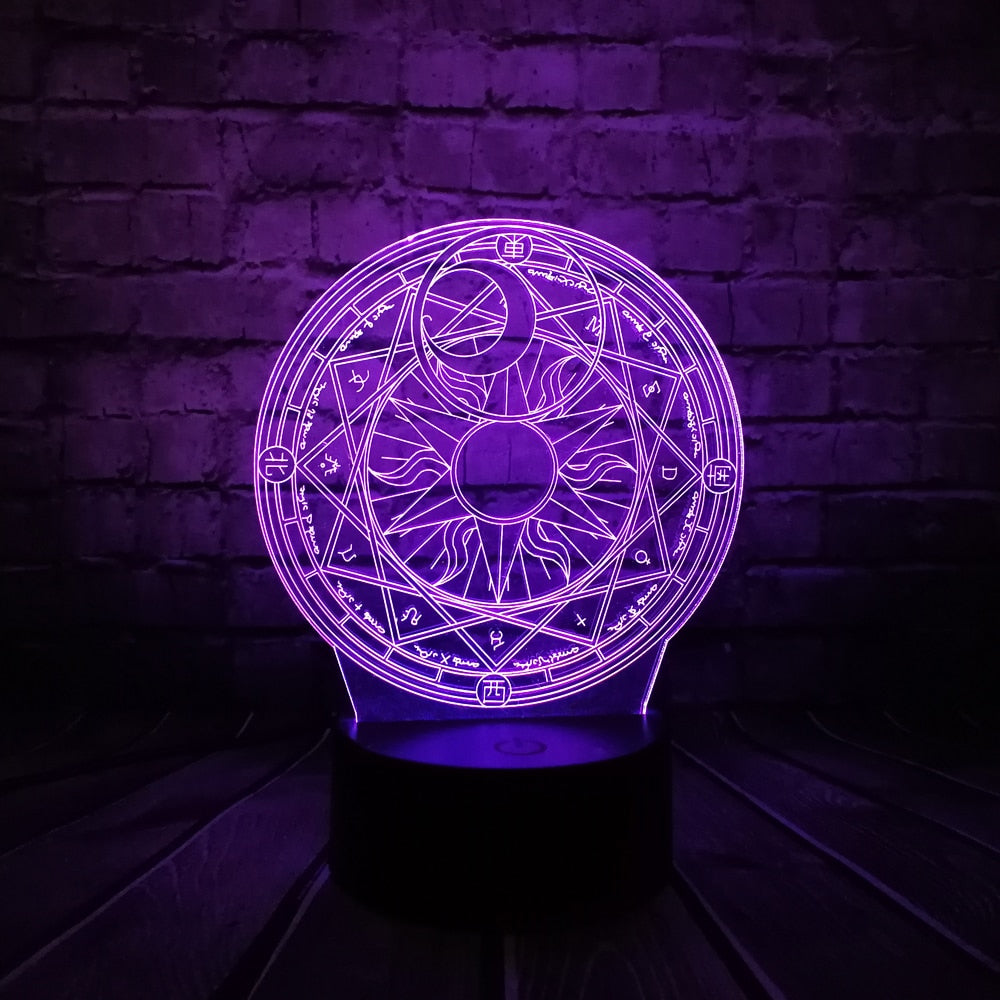 Sakura Magic Circle 3D Lamp