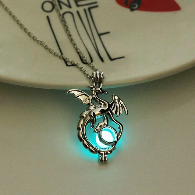 Dragon Glowing Stone Necklace