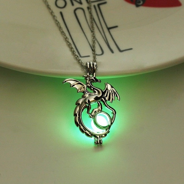 Dragon Glowing Stone Necklace